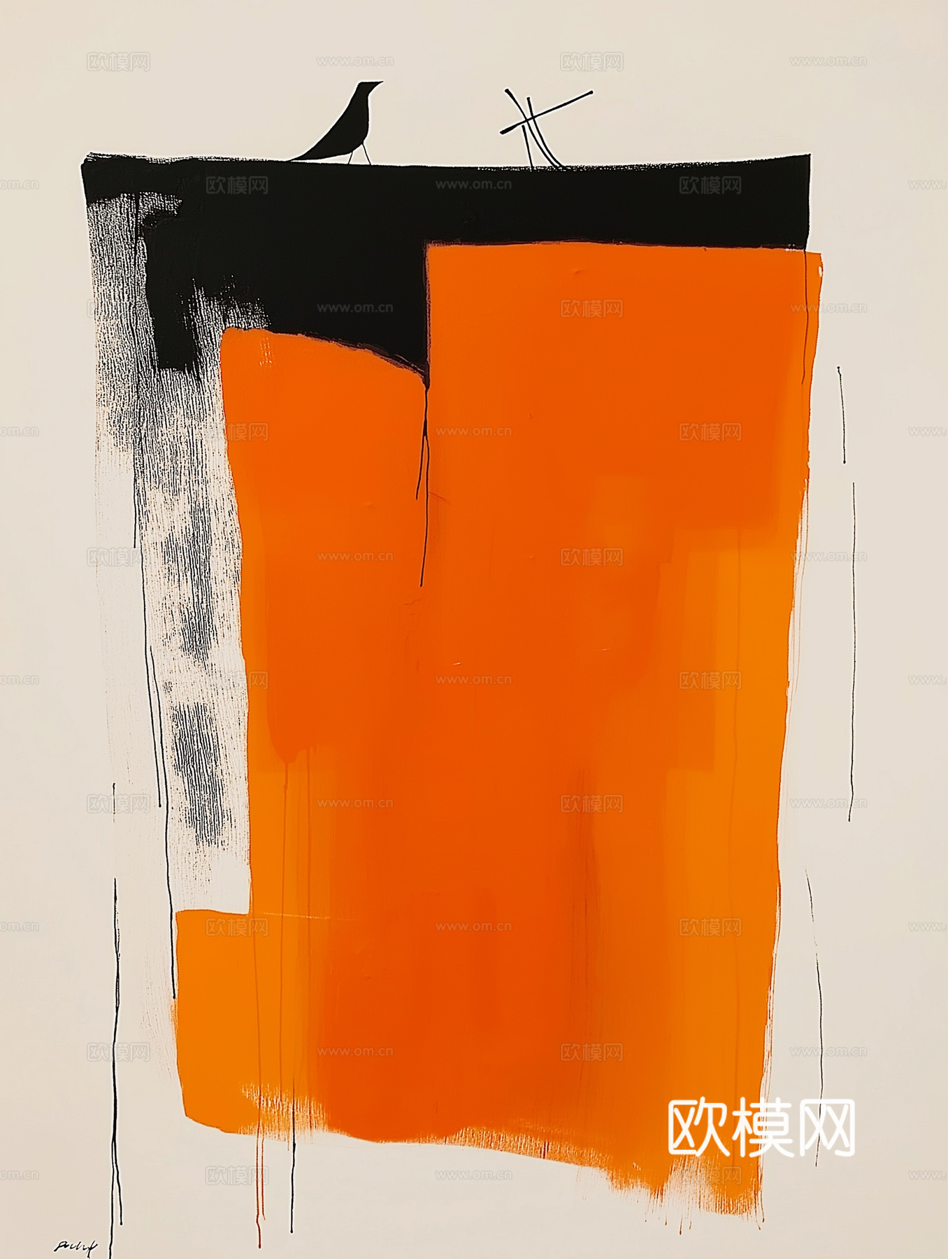 高清中式禅意抽象画