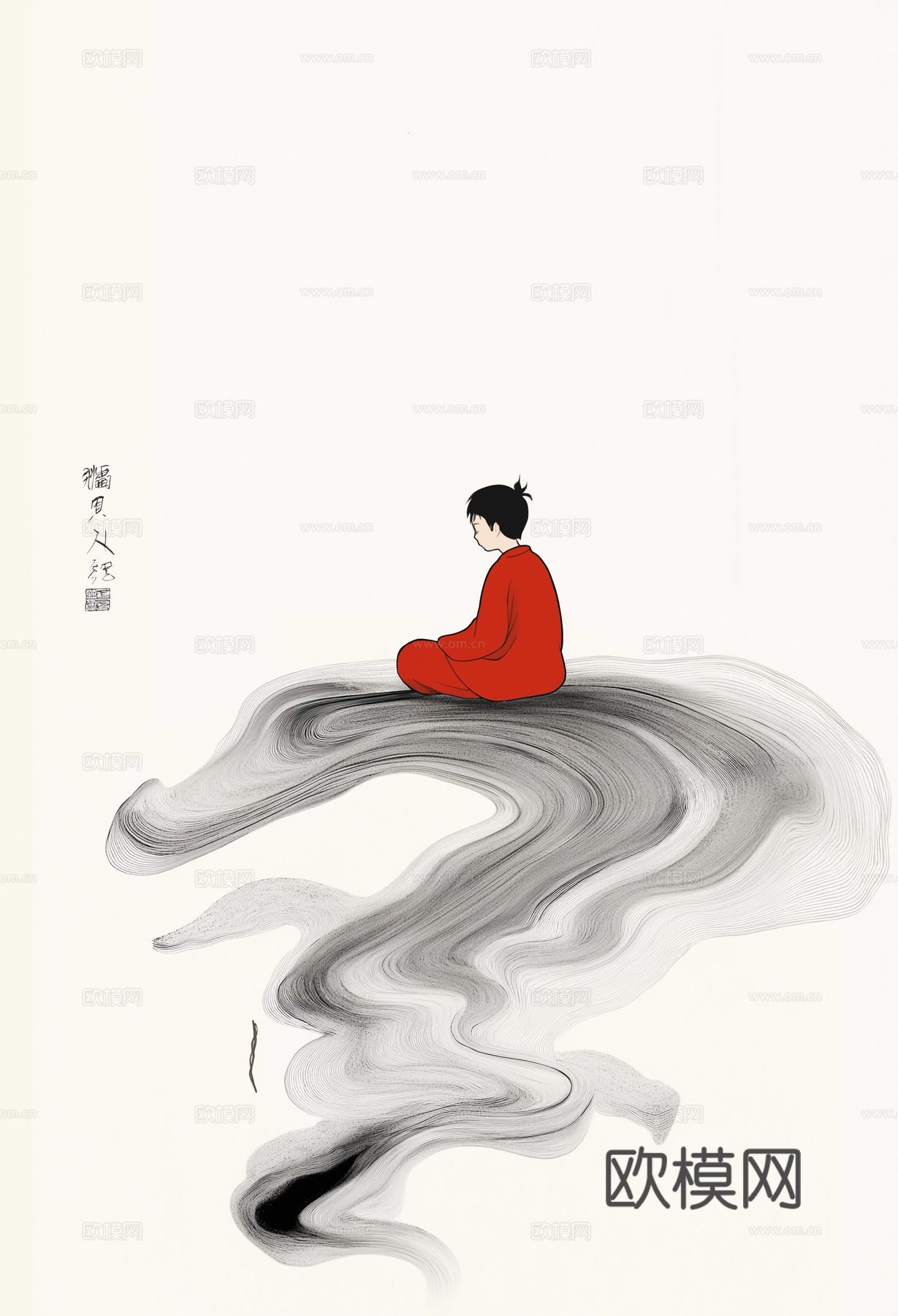 高清中式禅意水墨画