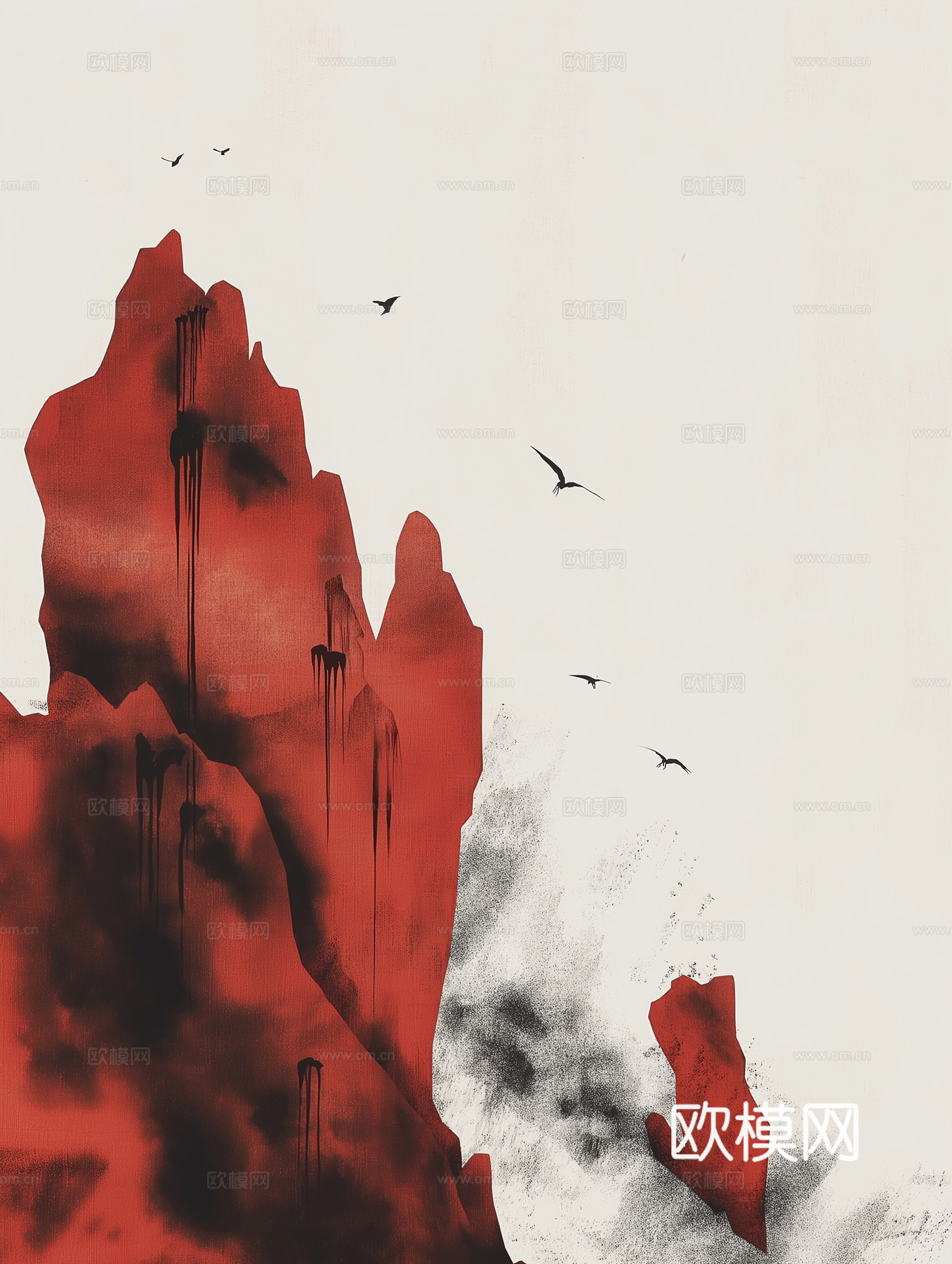 高清中式禅意抽象画