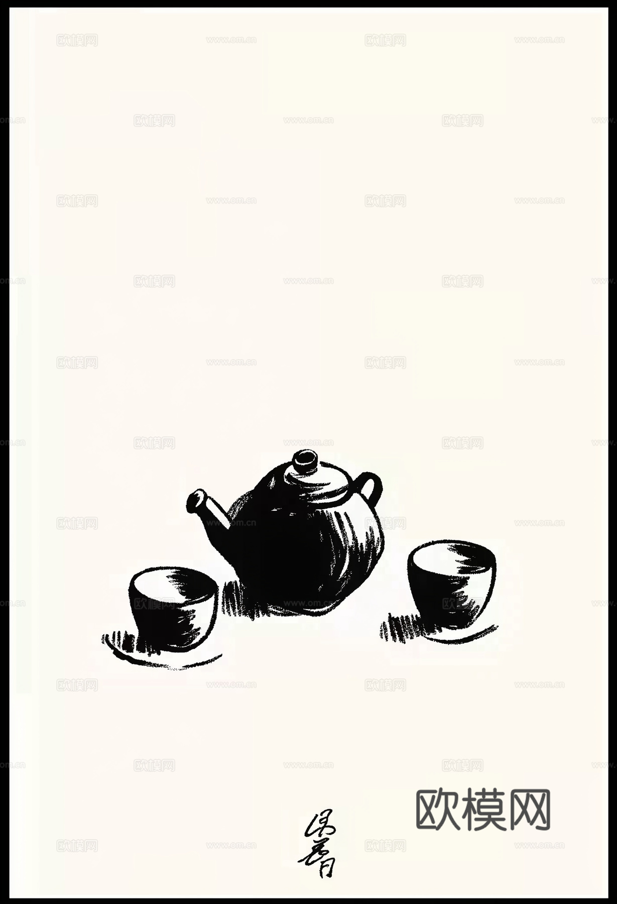 高清中式禅意水墨画