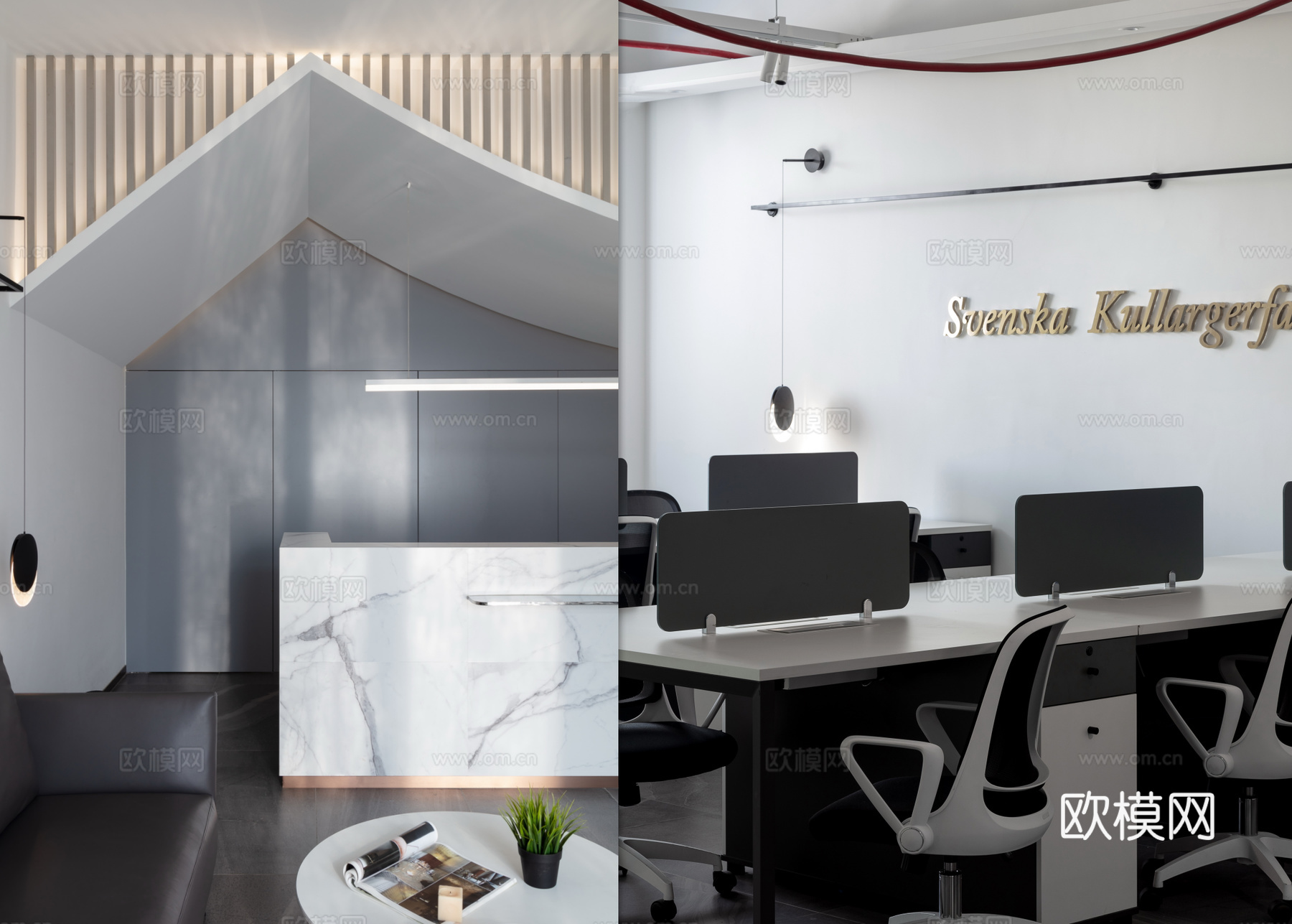 两层独立办公室丨施工图CAD丨摄影cad施工图下载（渲染图2）