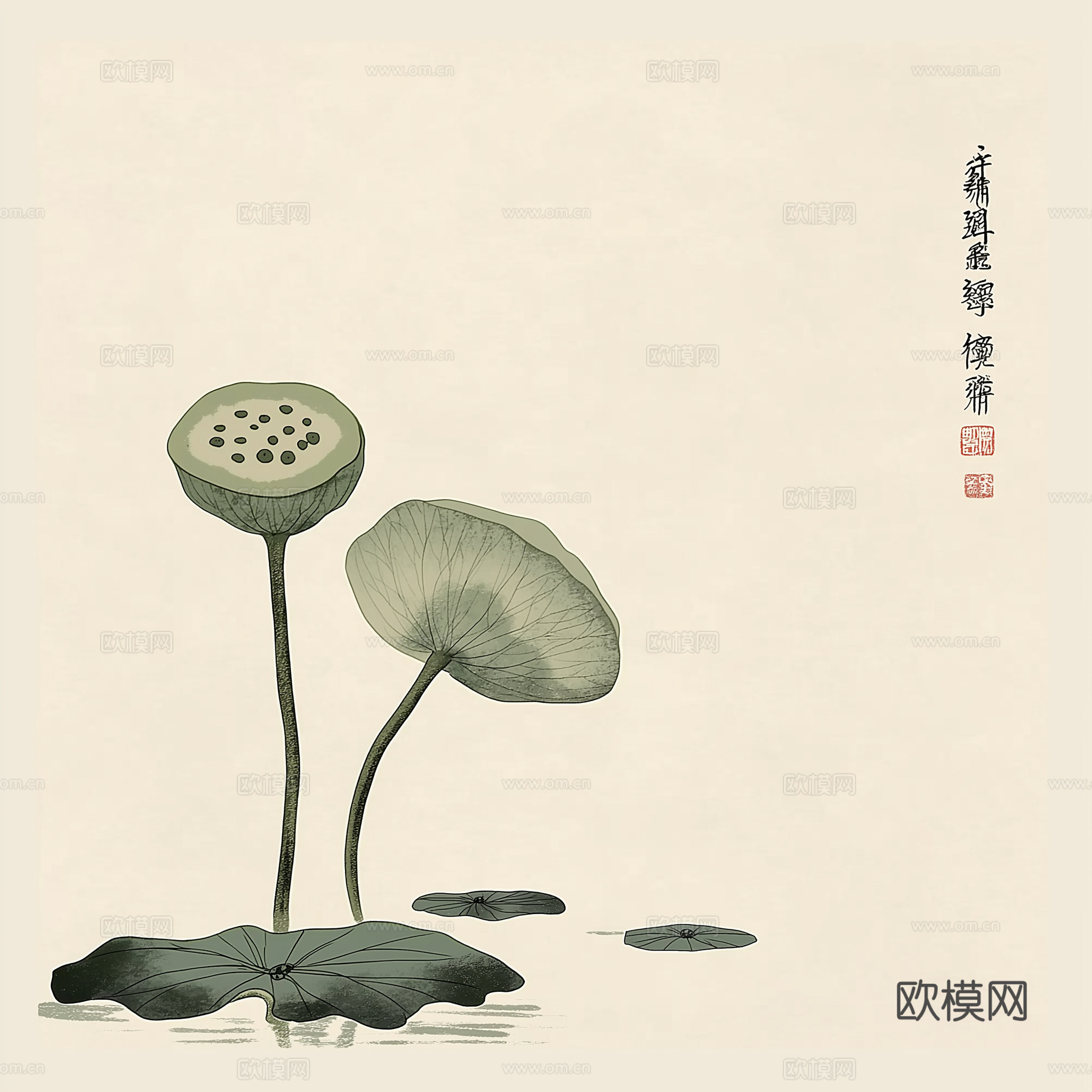 高清中式禅意水墨画