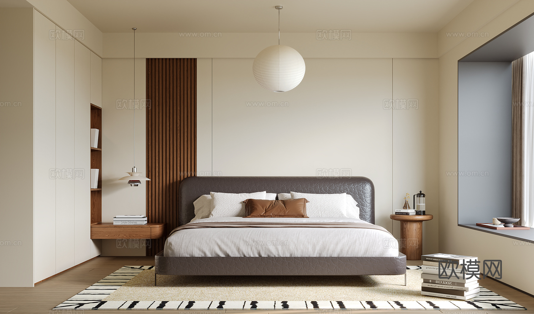 中古风卧室su模型