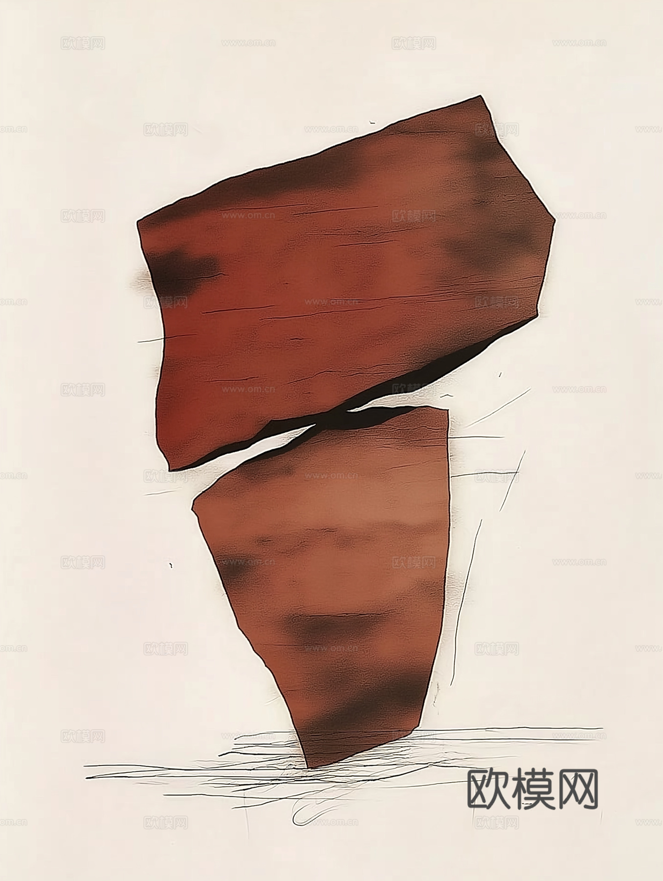 高清中式禅意抽象画