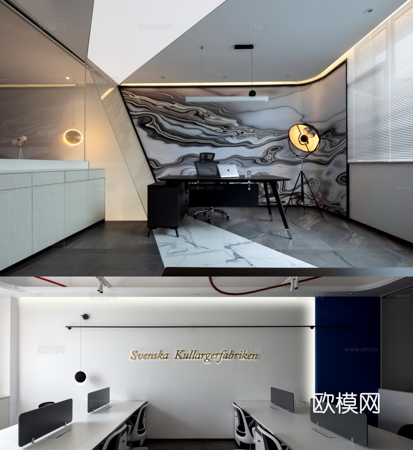 两层独立办公室丨施工图CAD丨摄影cad施工图下载（渲染图5）