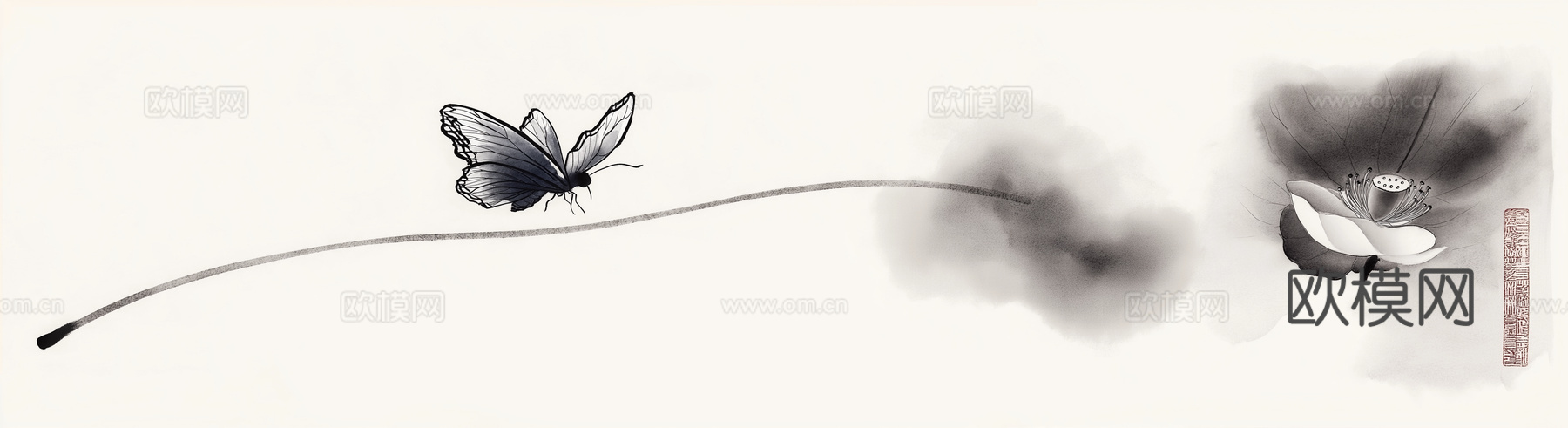 高清中式禅意水墨画