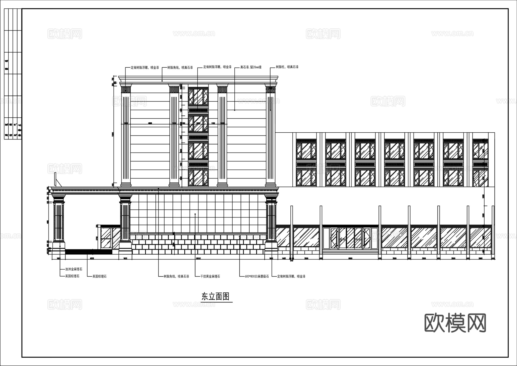 海鲜餐厅平面布置CAD图纸cad施工图下载（渲染图4）