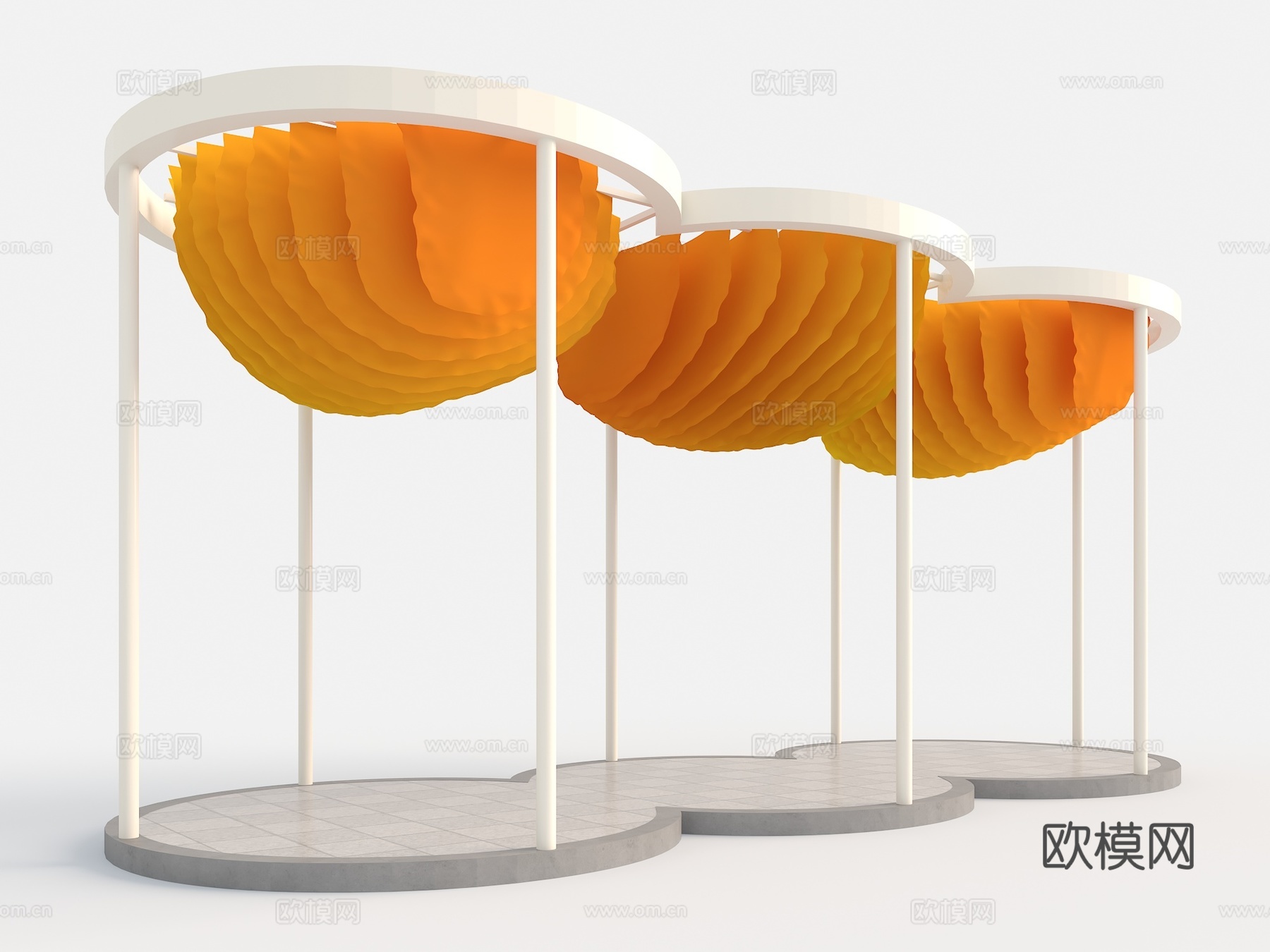 廊架 异形吊顶 纹理布吊顶 景观廊架 艺术廊架 异形廊架 纹su模型