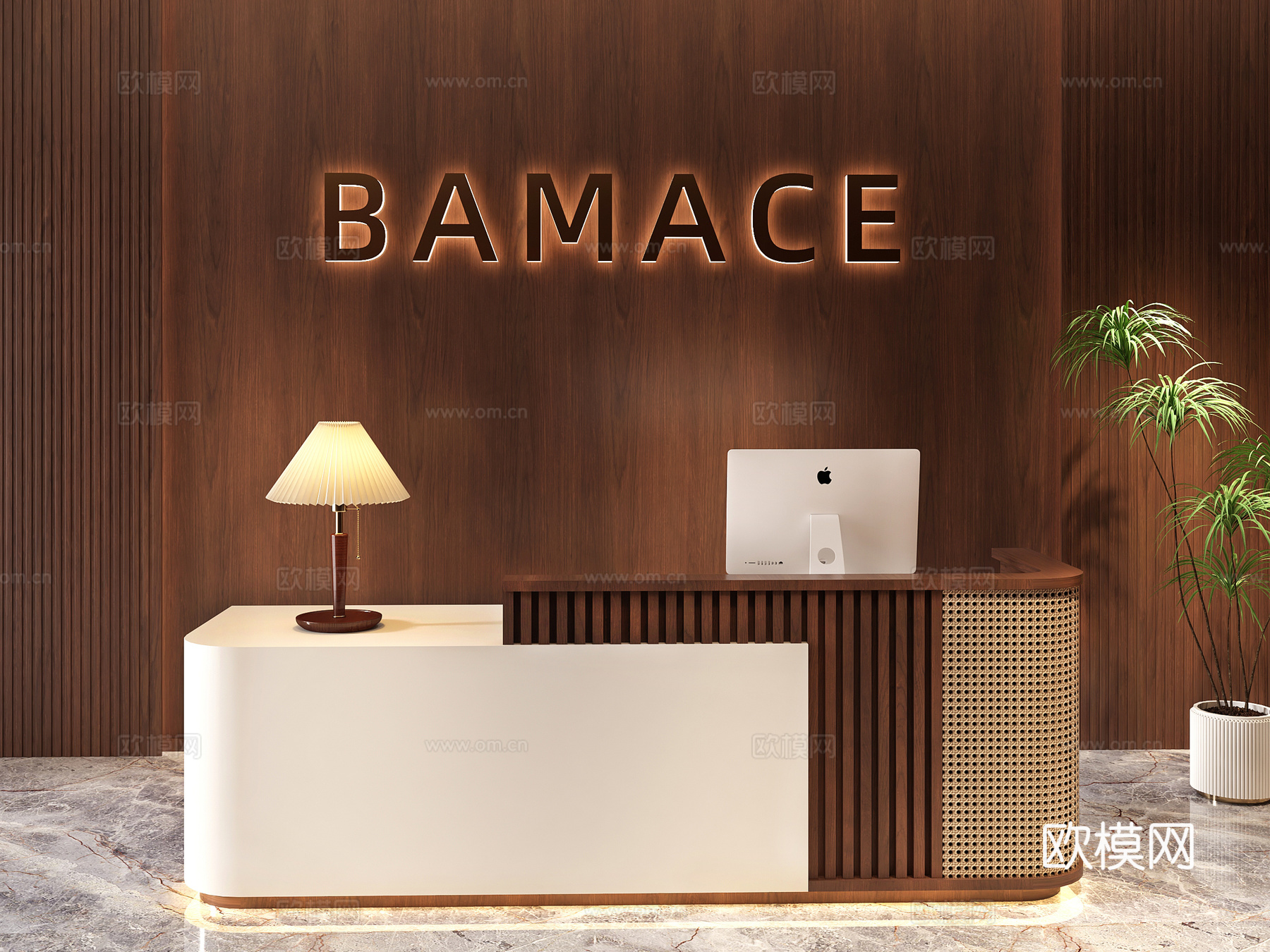 办公前台 酒店前台 餐厅前台 美容院前台 民宿前台su模型