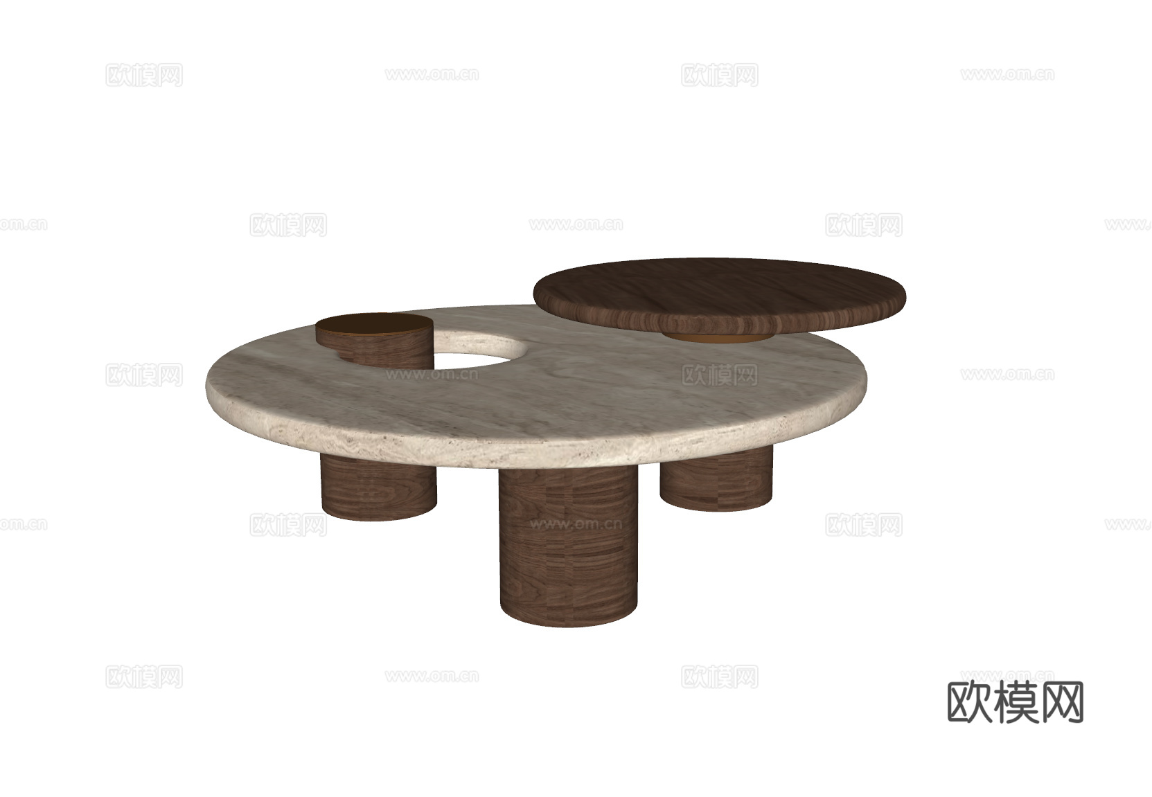 中古风茶几su模型