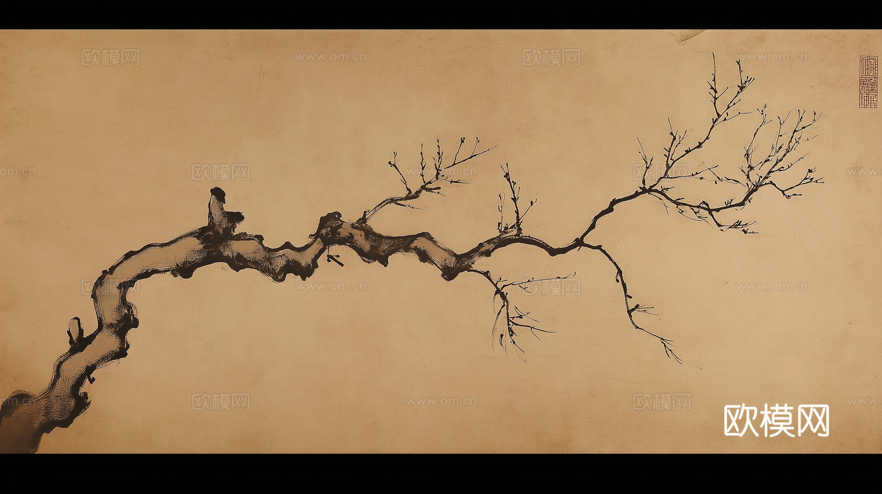 高清中式横幅画