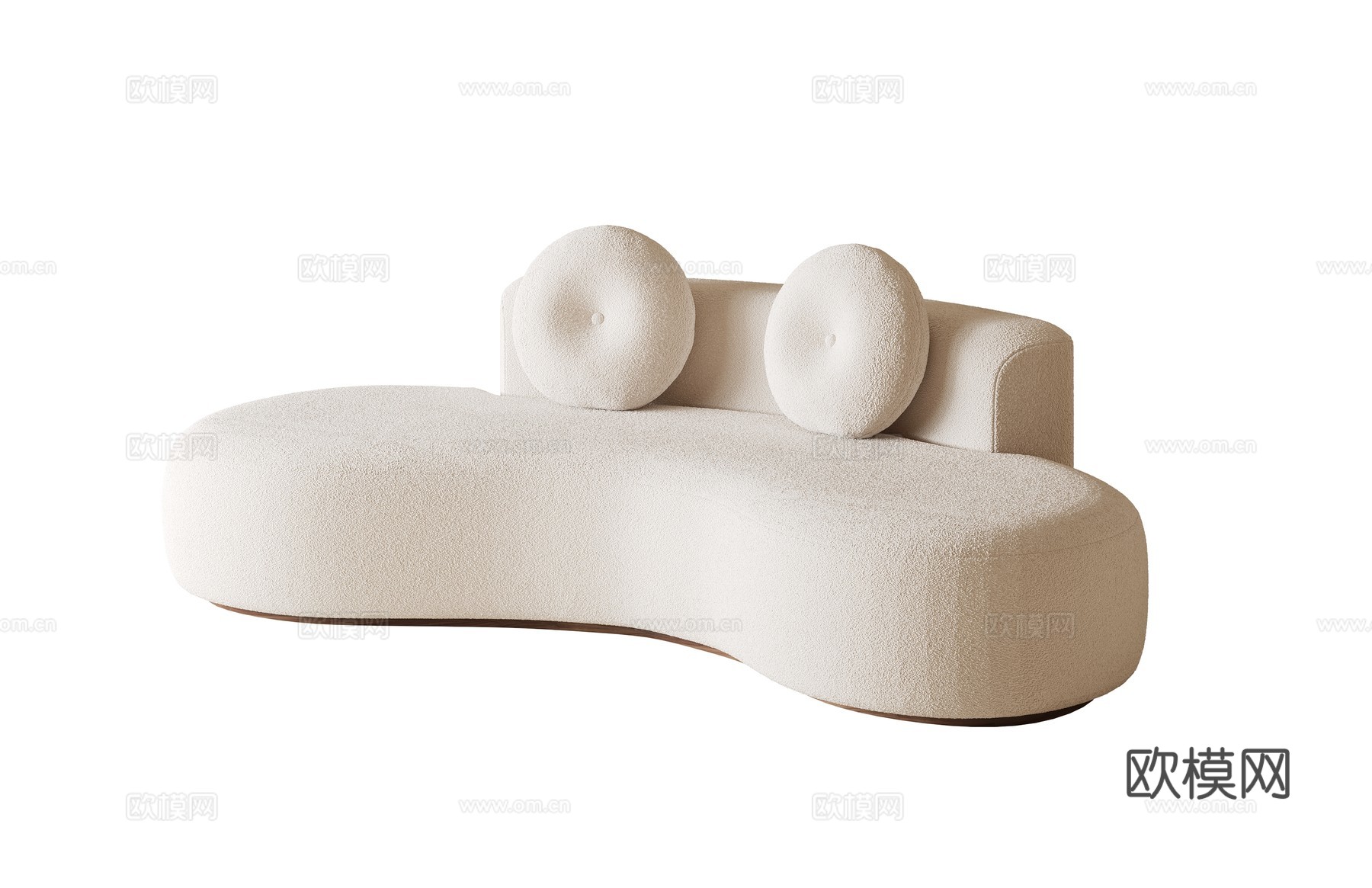 现代弧形沙发su模型