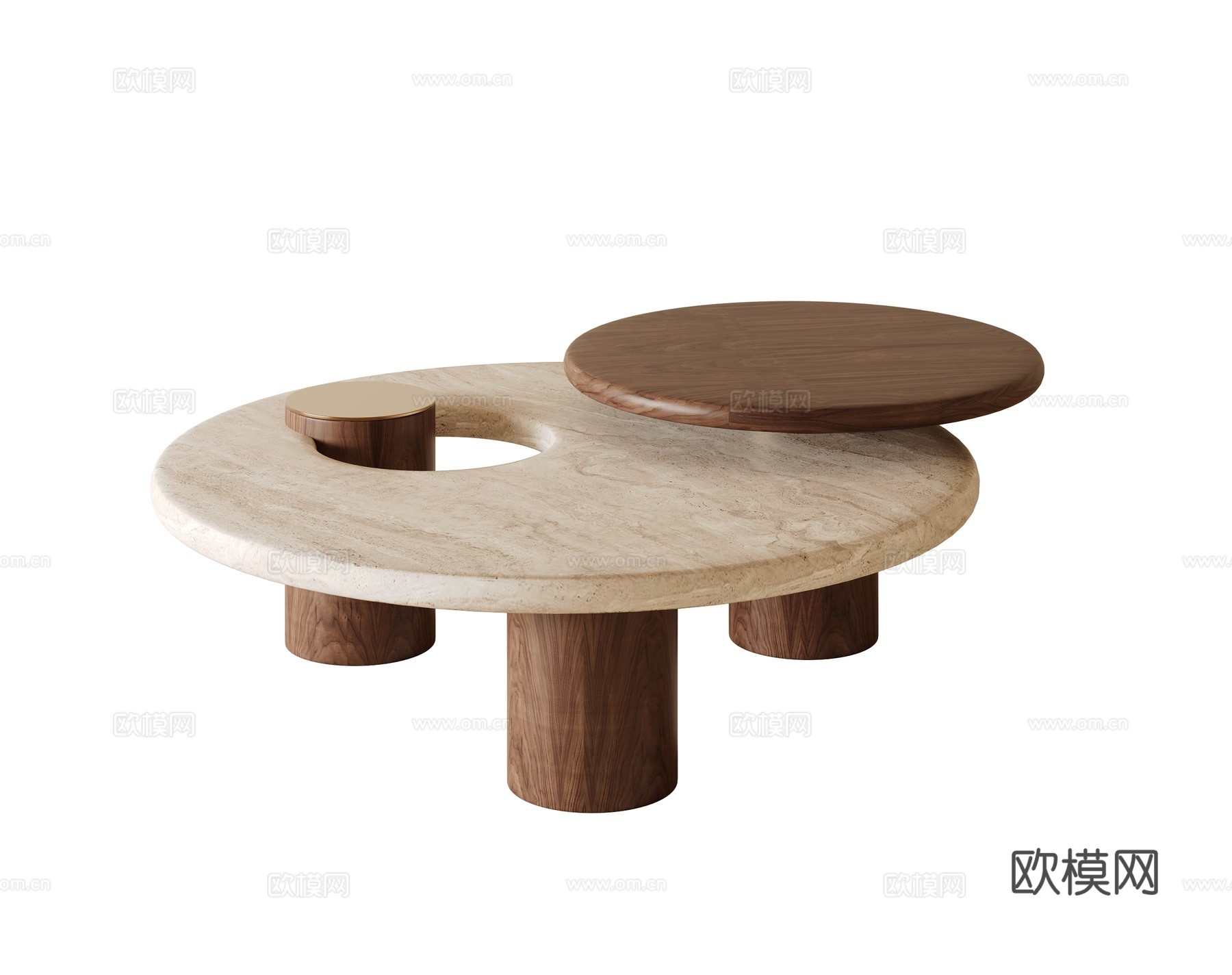 中古风茶几su模型