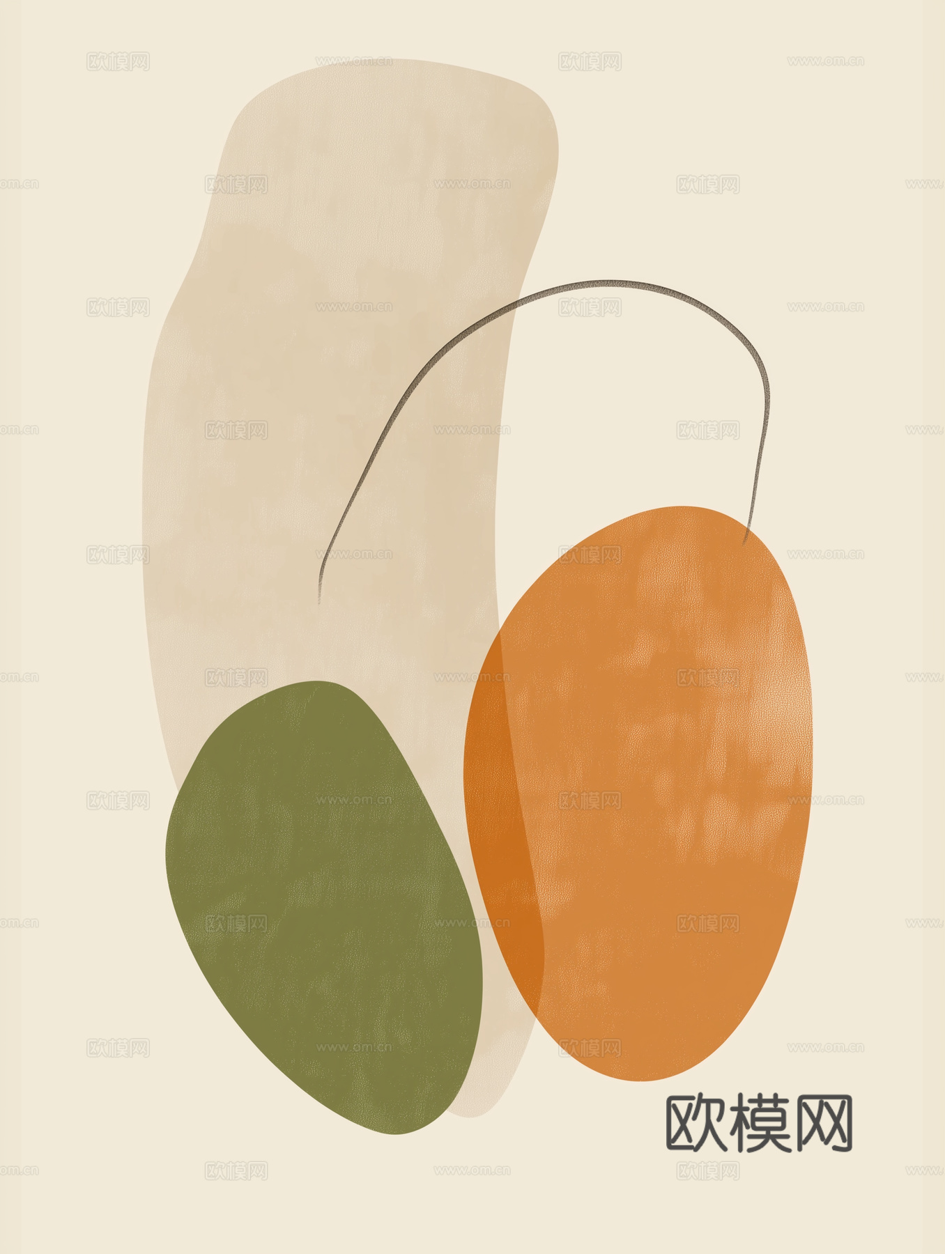 高清现代抽象油画