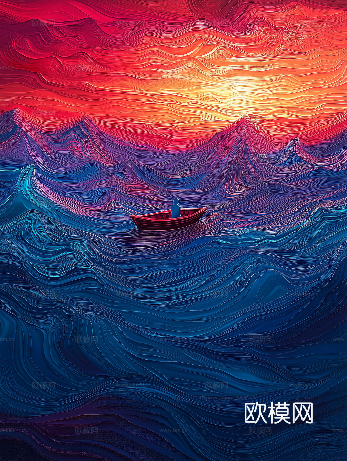 高清现代抽象油画