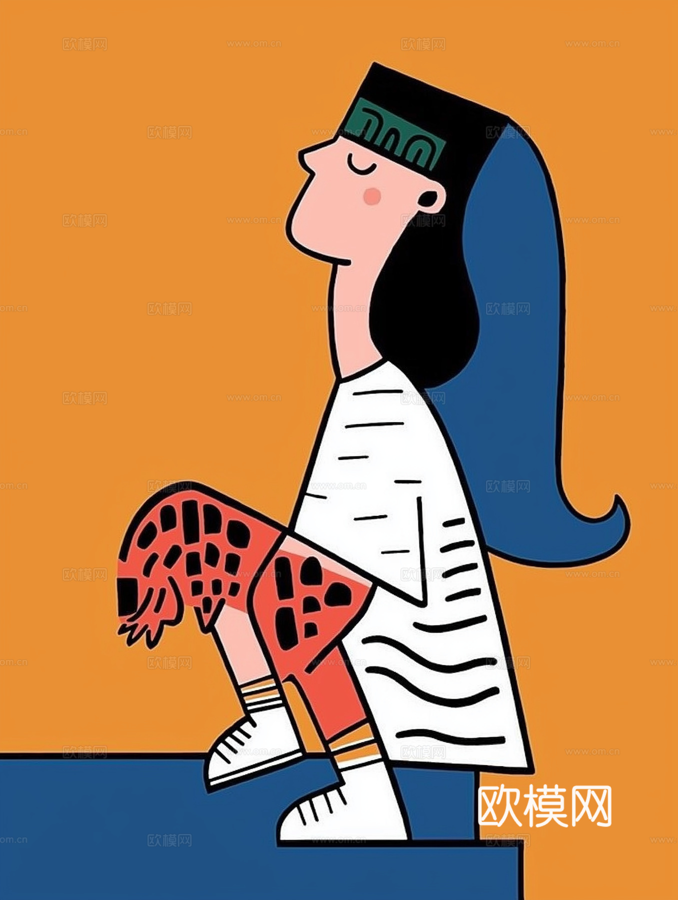 高清现代人物抽象油画