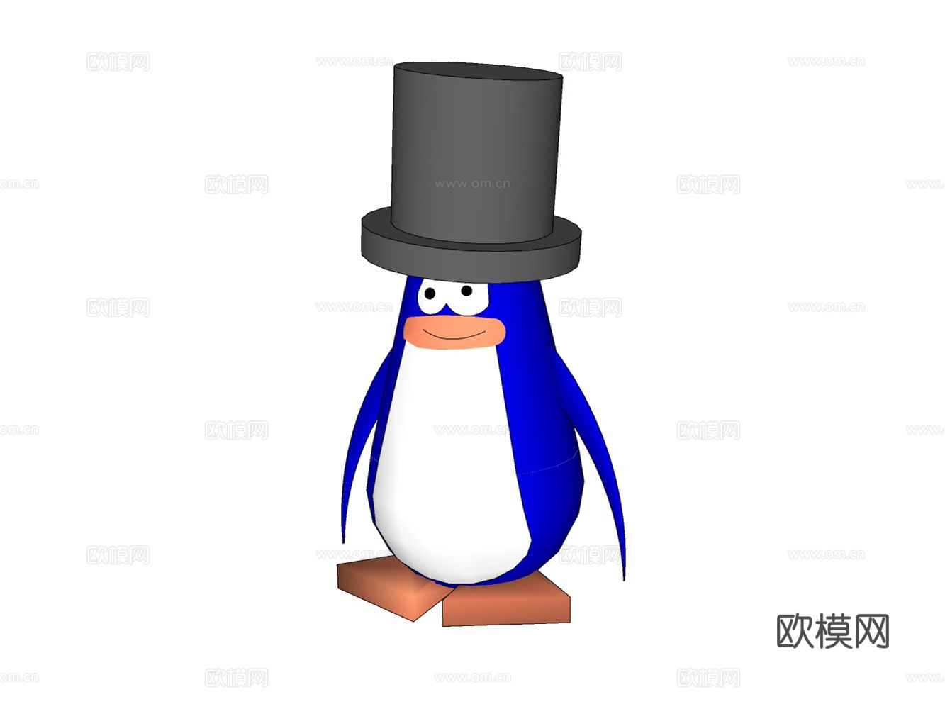 企鹅摆件su模型