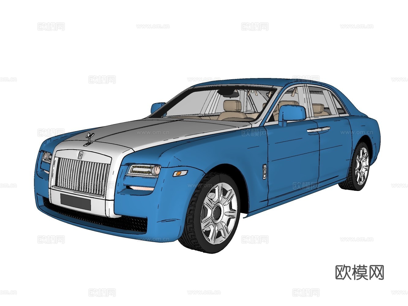 劳斯莱斯汽车su模型下载（渲染图2）