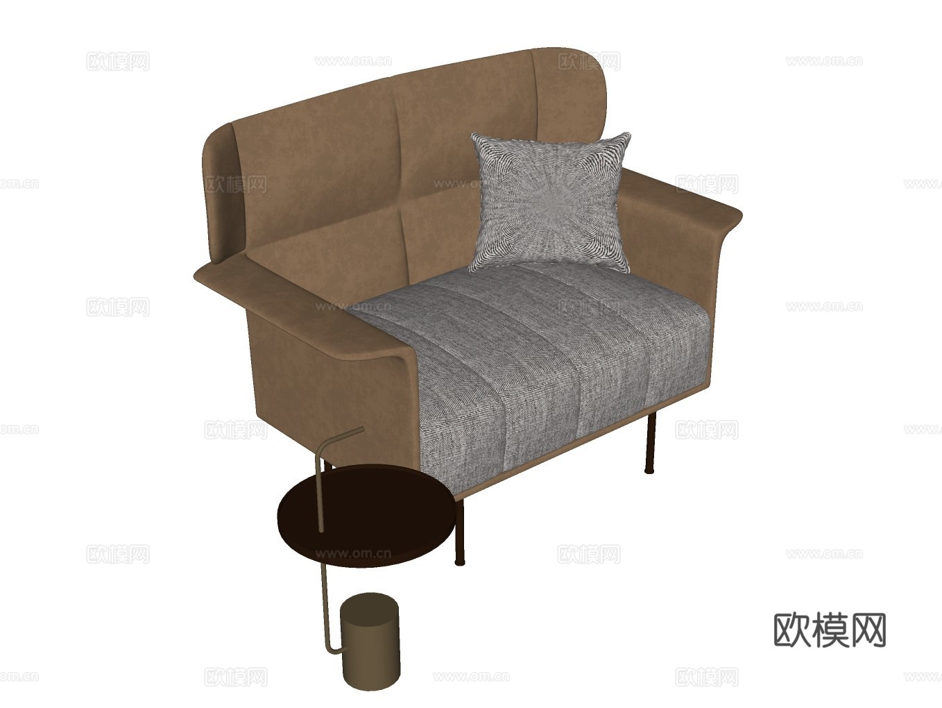 沙发茶几su模型