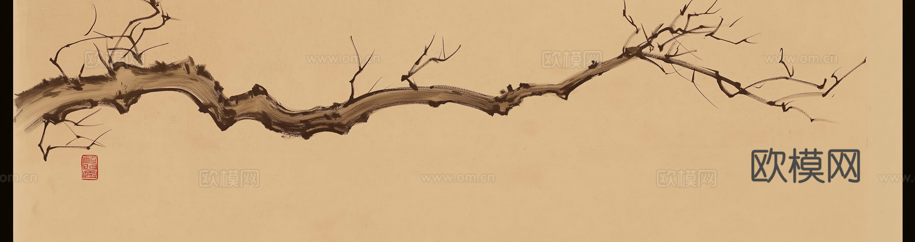 高清中式横幅画