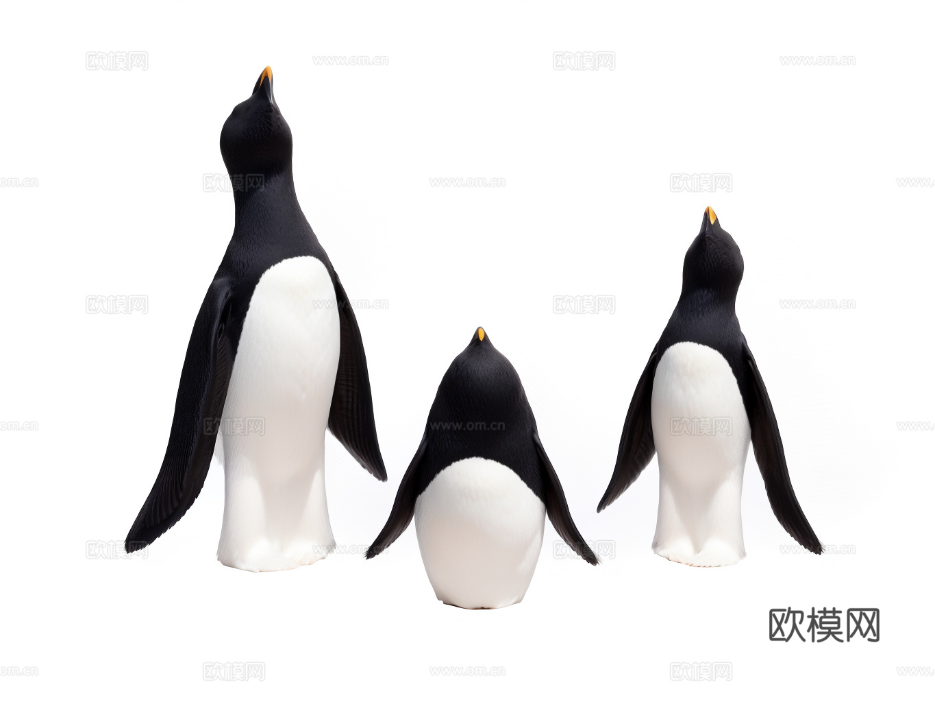 企鹅摆件su模型