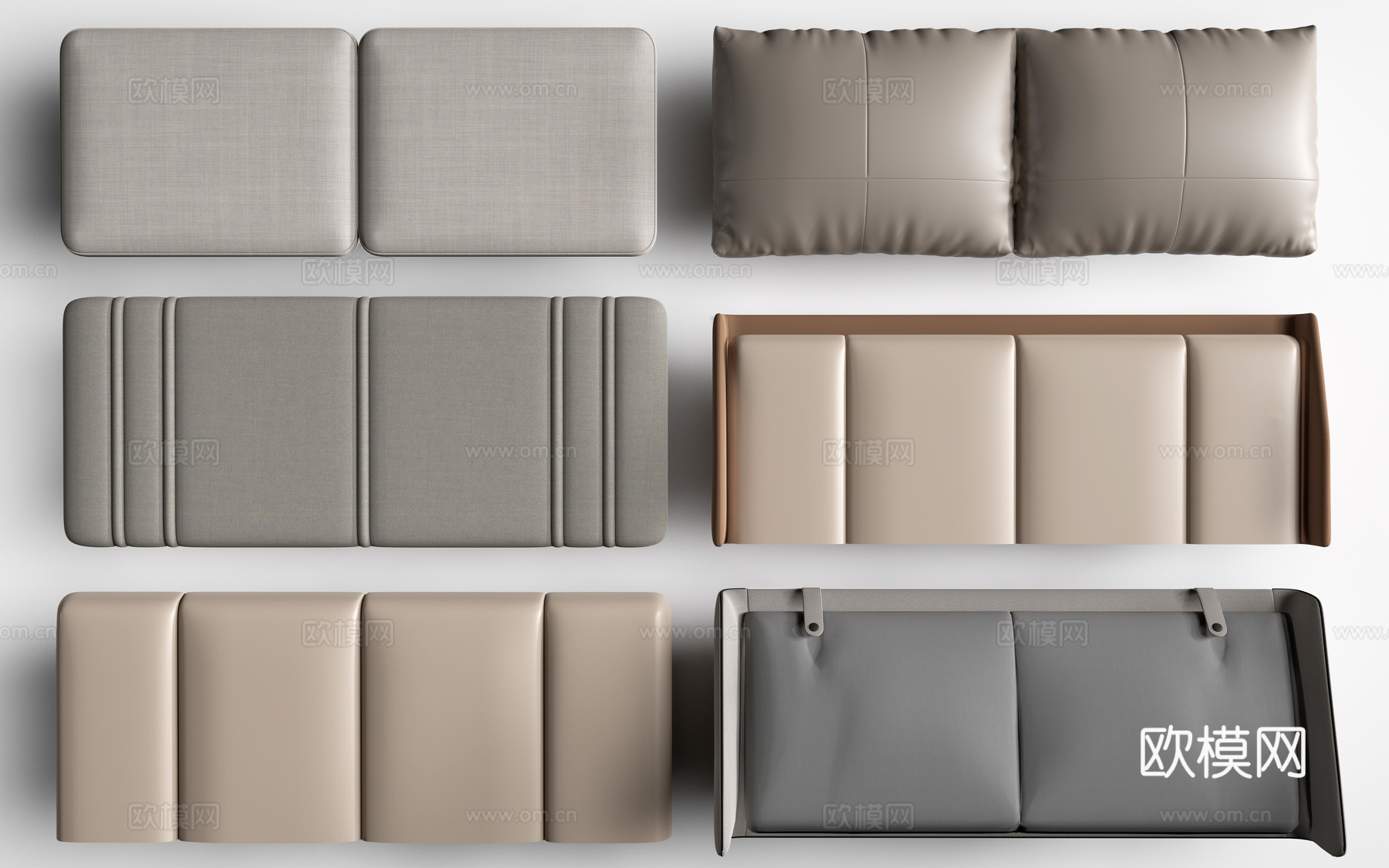 现代榻榻米软包 床头软包 墙面软包 靠背su模型