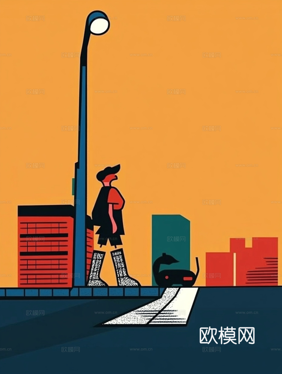 高清现代人物抽象油画