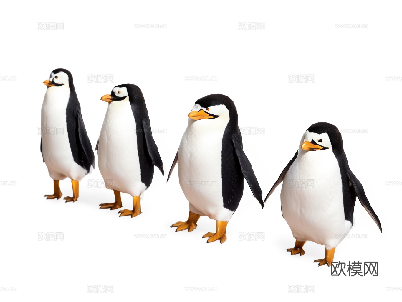 企鹅摆件su模型