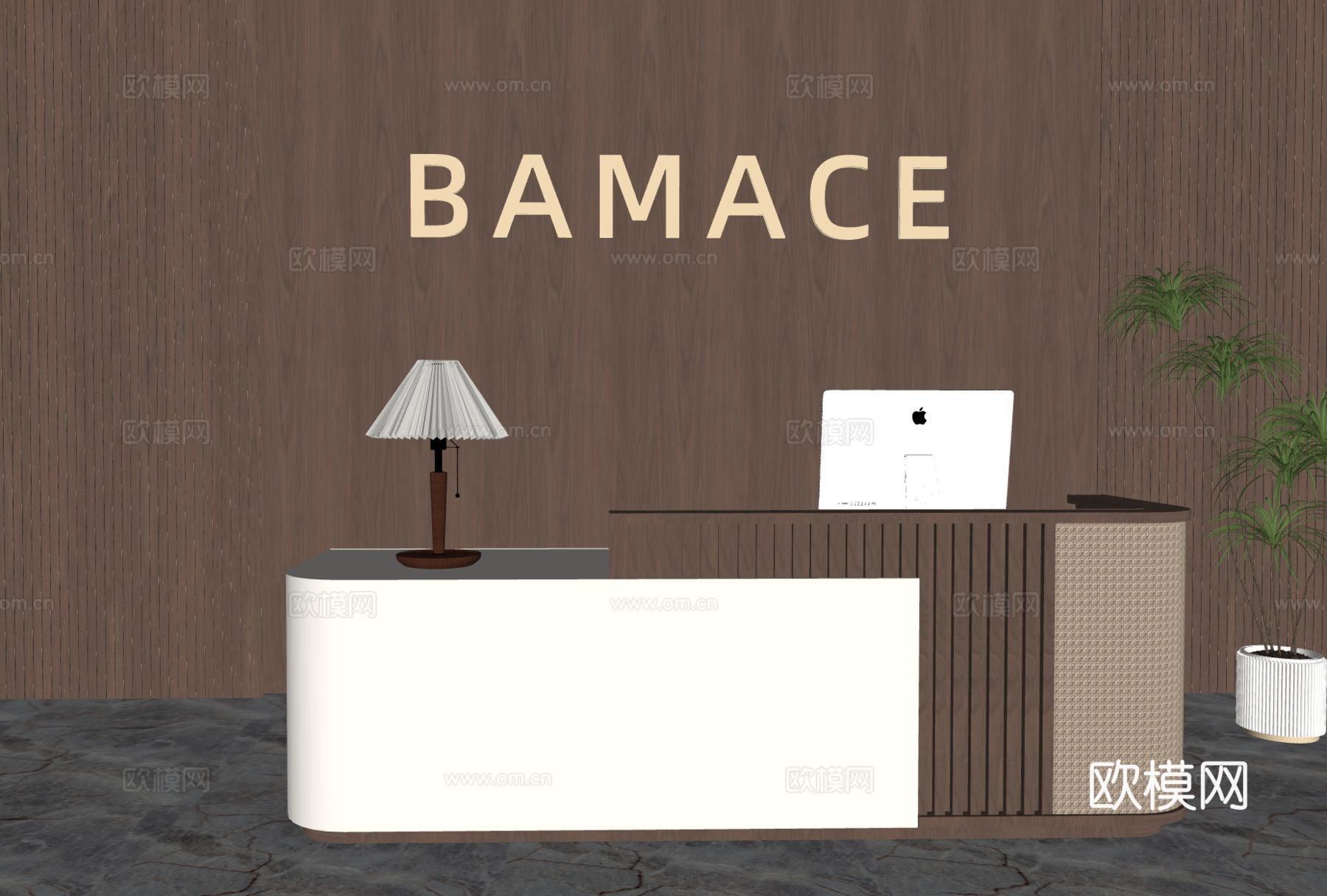 办公前台 酒店前台 餐厅前台 美容院前台 民宿前台su模型