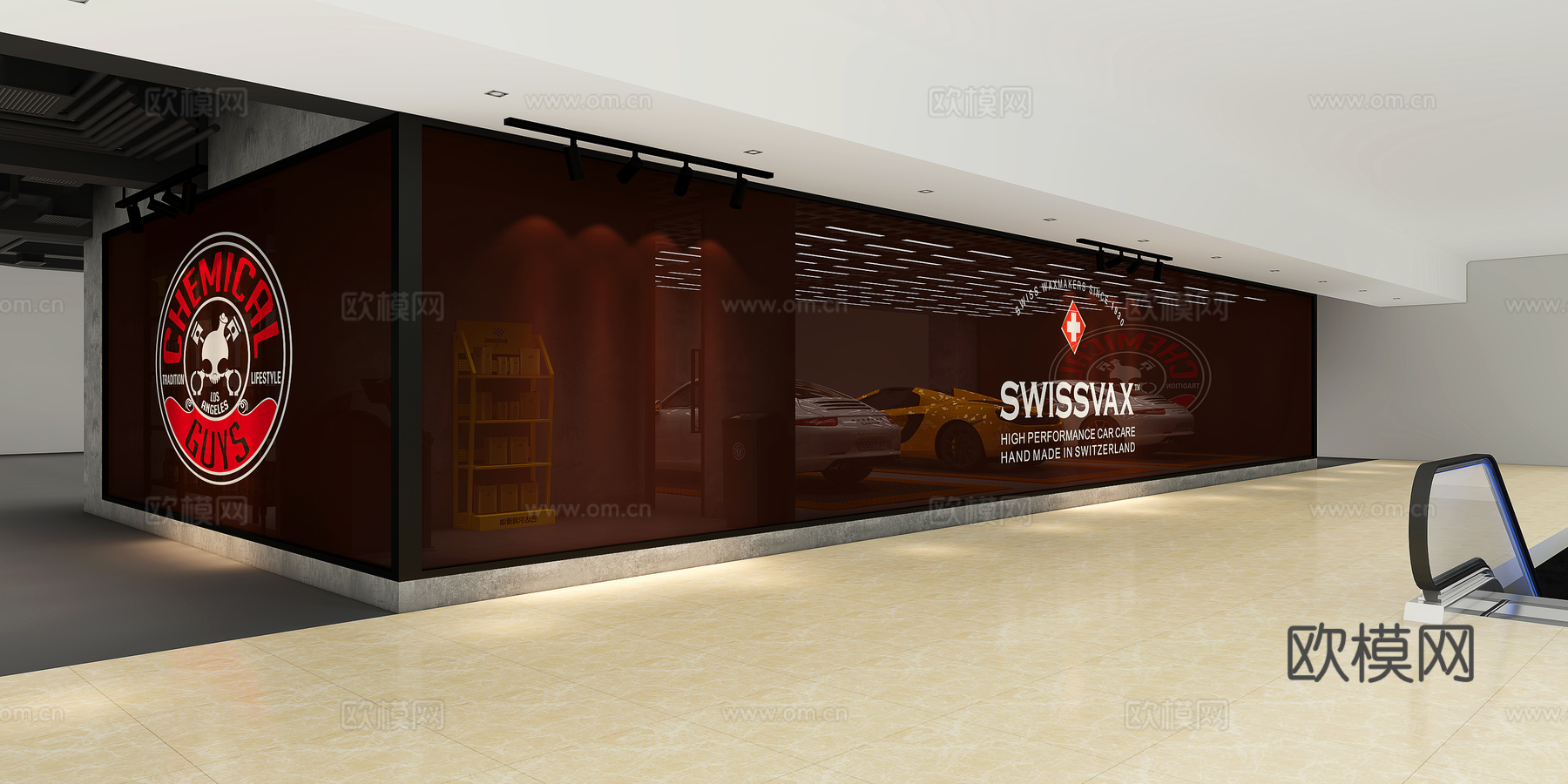 汽修店 汽车美容 最新全套CAD 施工图 效果图合集cad施工图