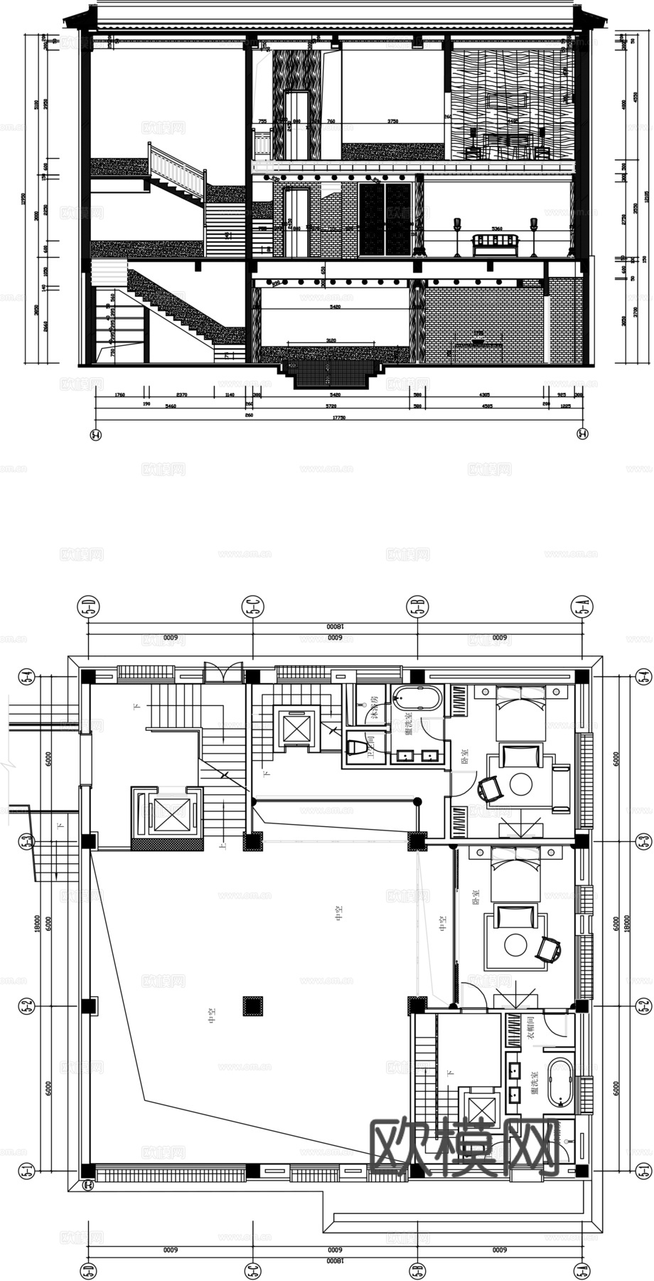 文创店平面布置图CADcad施工图
