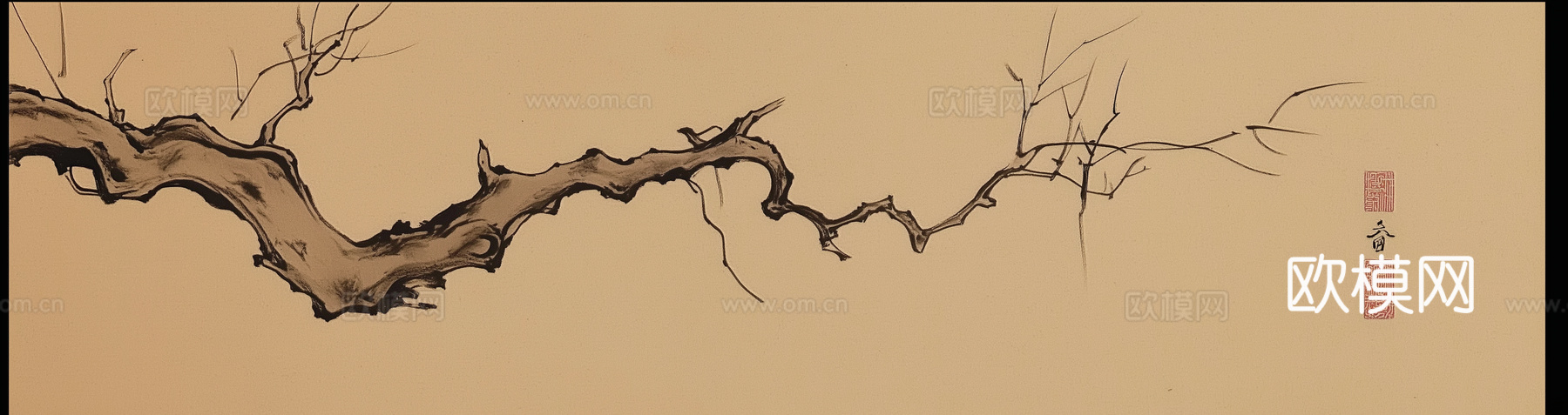 高清中式横幅画