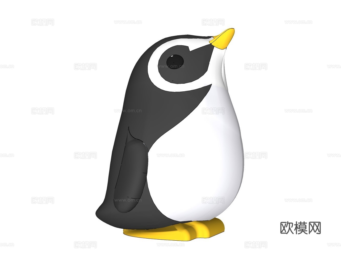 企鹅摆件su模型