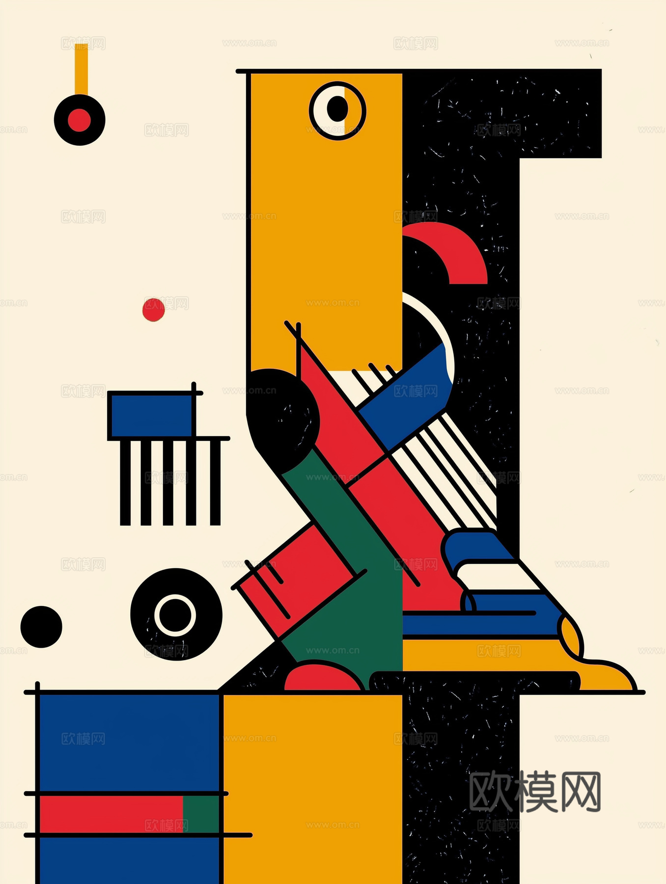 高清现代抽象油画