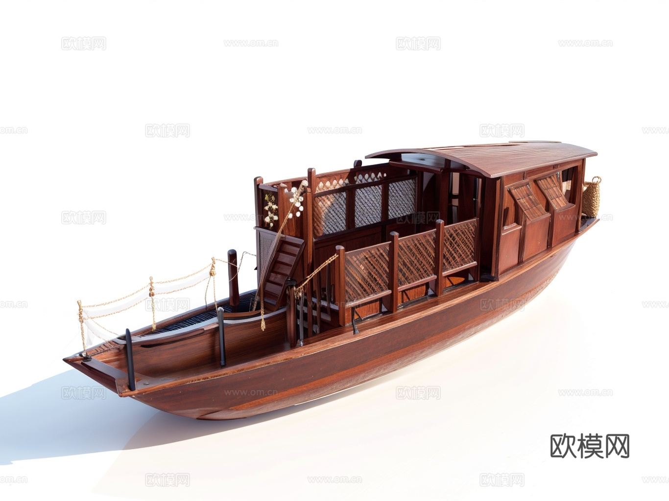渔船木船su模型