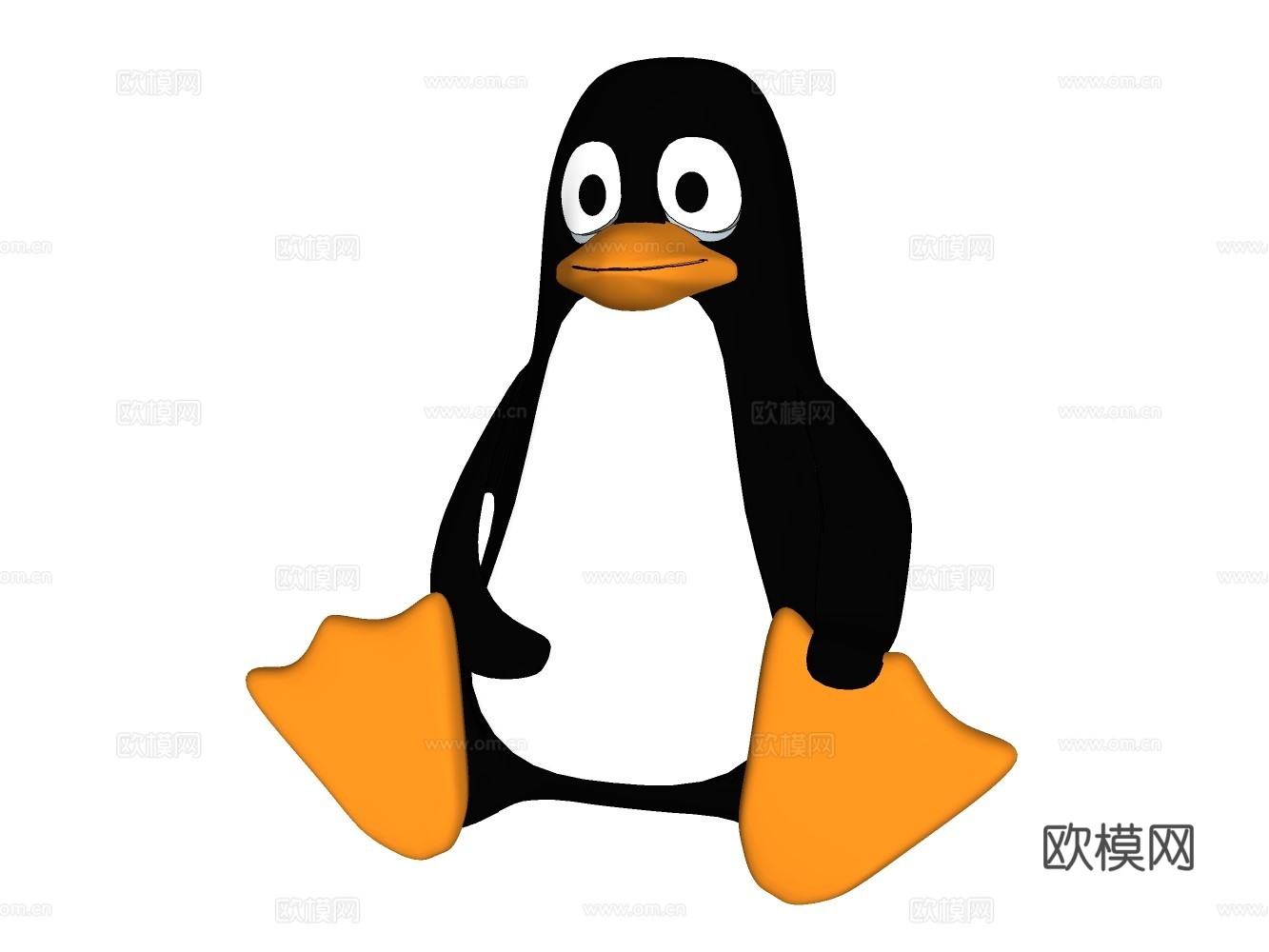 企鹅摆件su模型