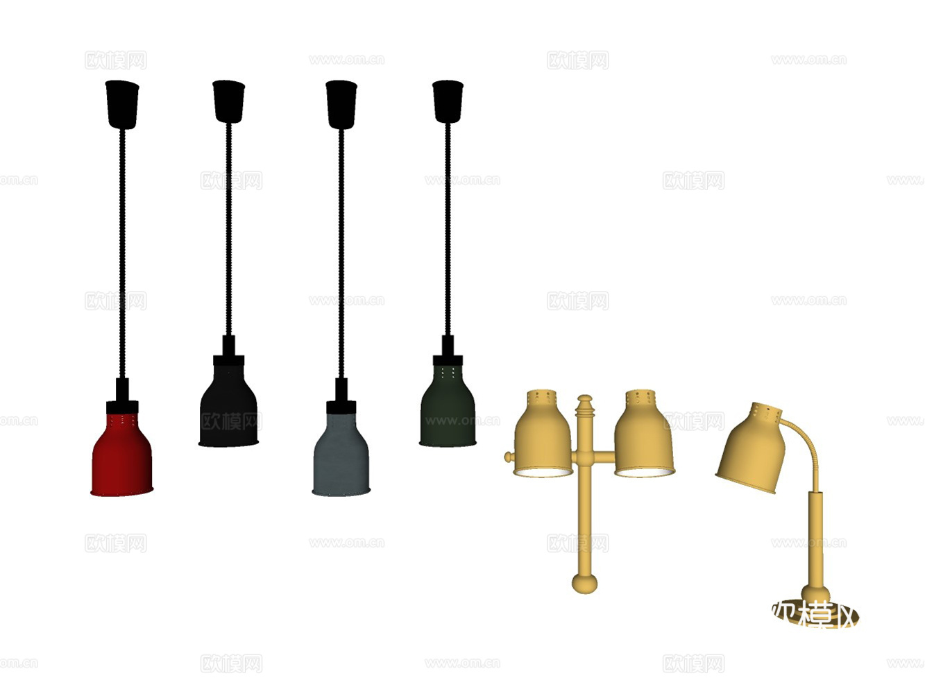 吊灯su模型
