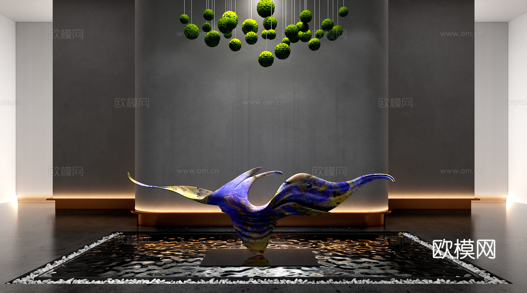 现代抽象艺术装置 3d模型3d模型下载