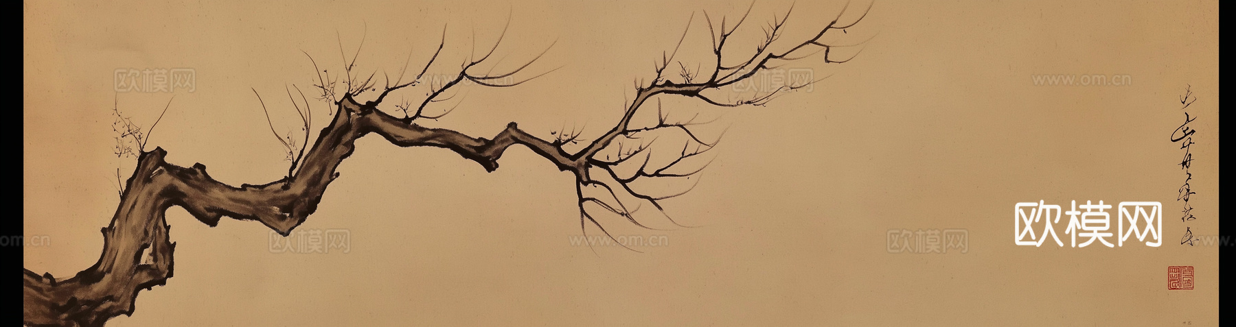 高清中式横幅画