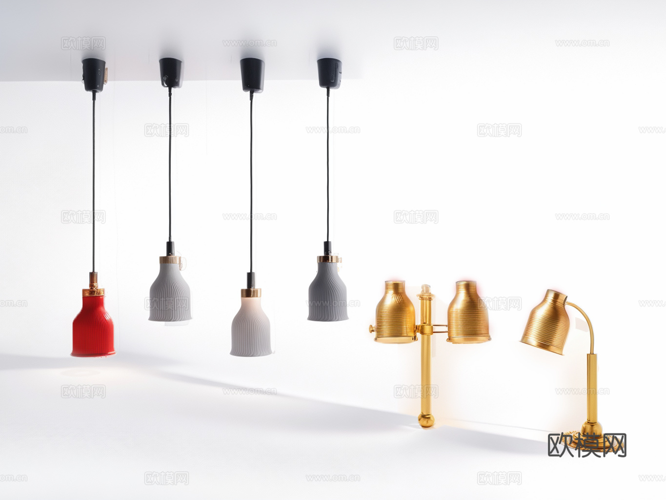 吊灯su模型
