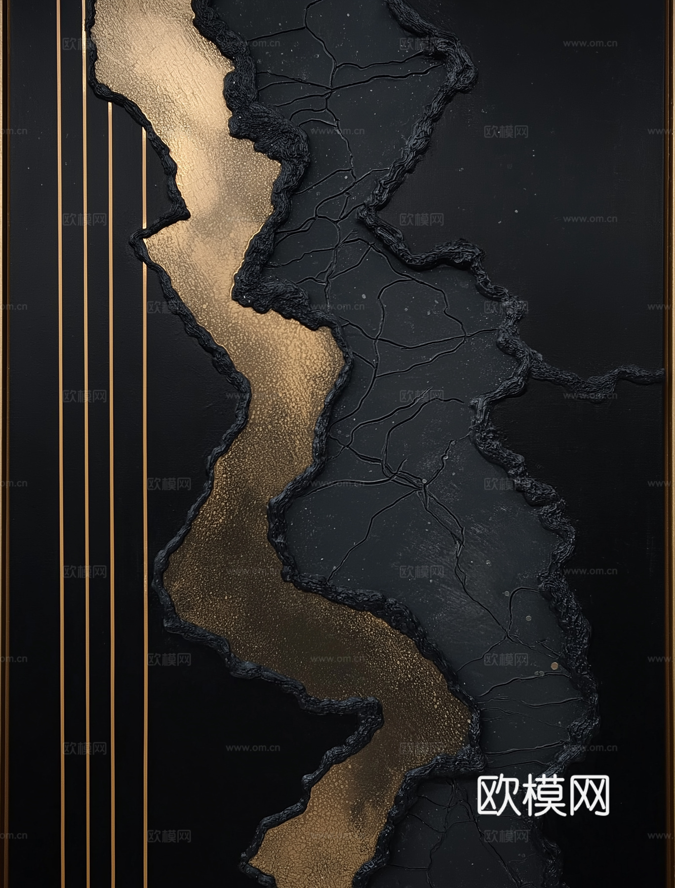 高清黑色现代简约画