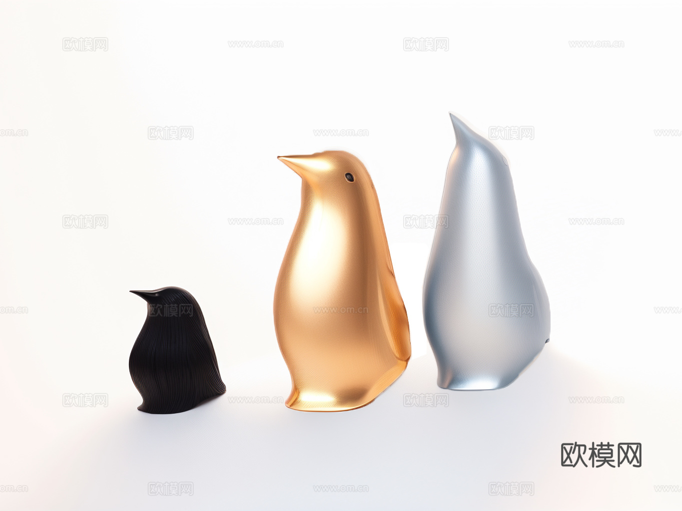 企鹅摆件su模型