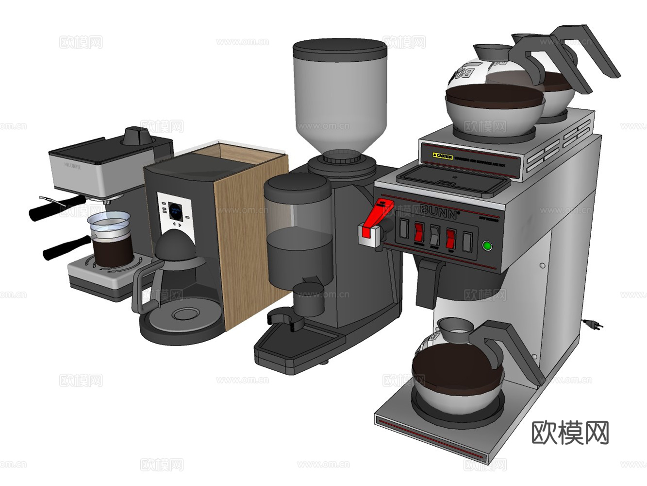 咖啡机su模型