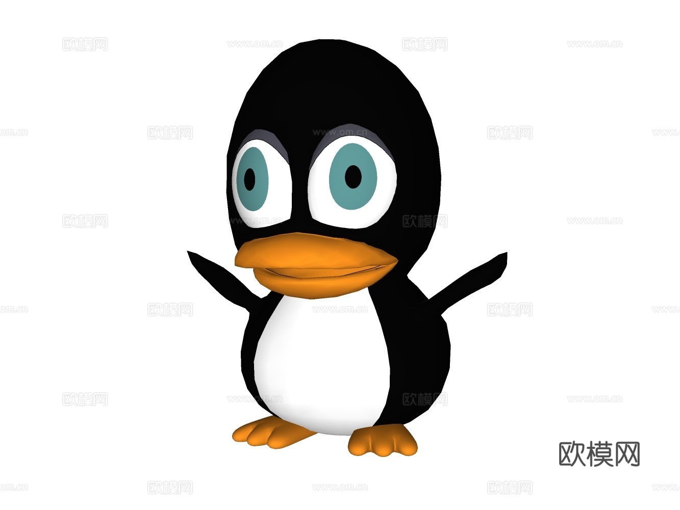 企鹅摆件su模型