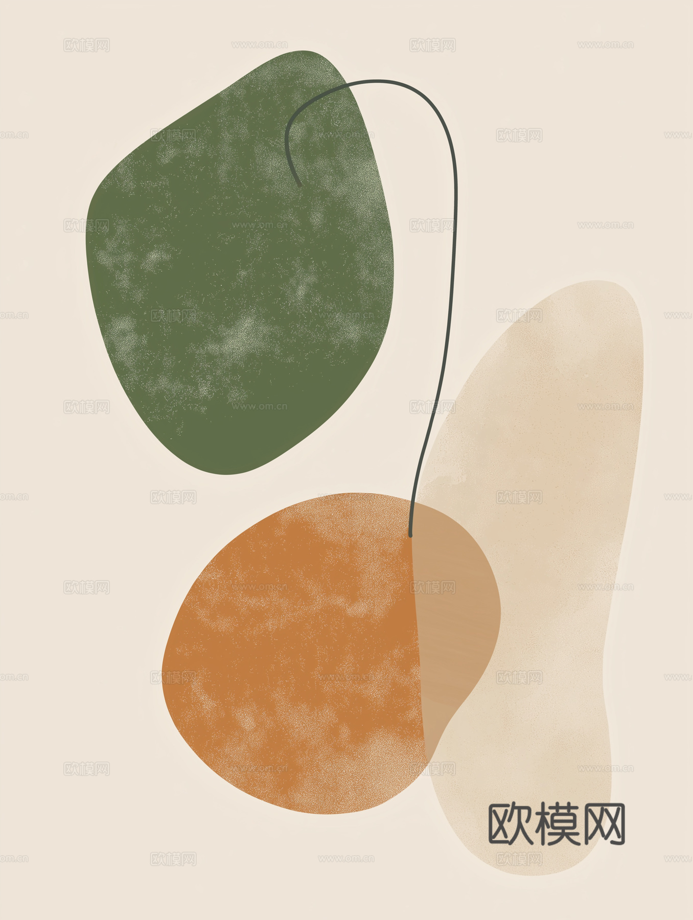 高清现代抽象油画