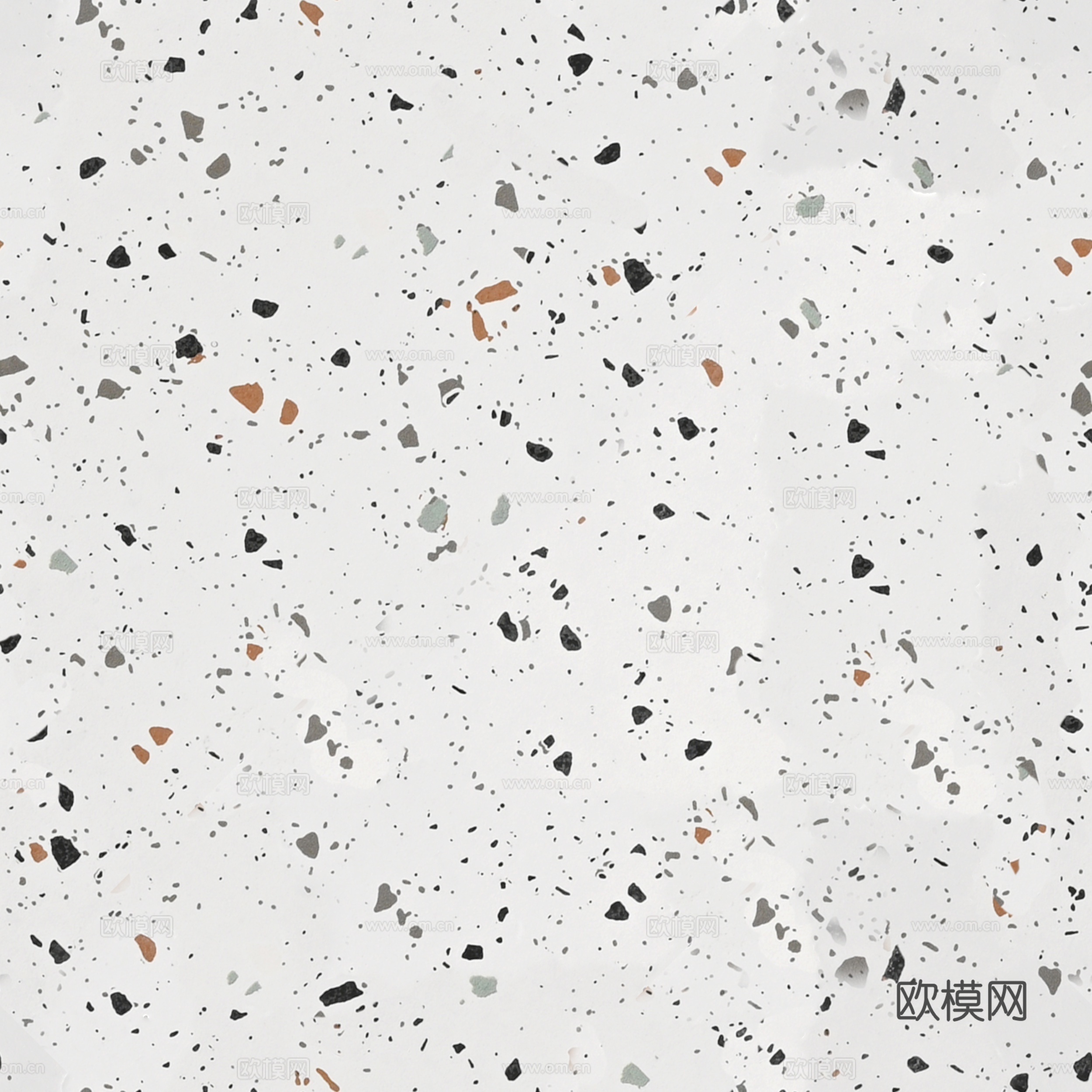 现代无缝彩色颗粒水磨石