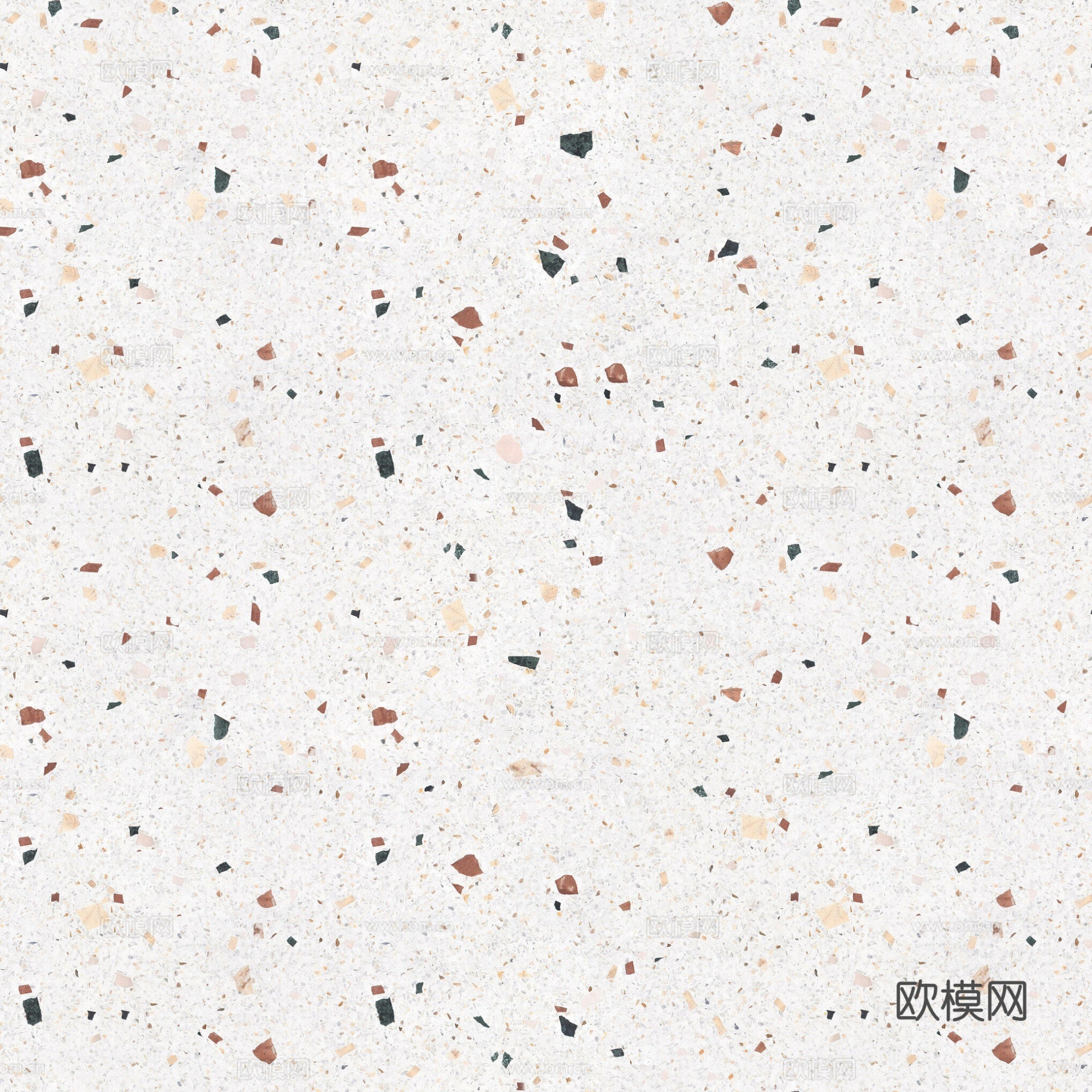 现代无缝彩色颗粒水磨石