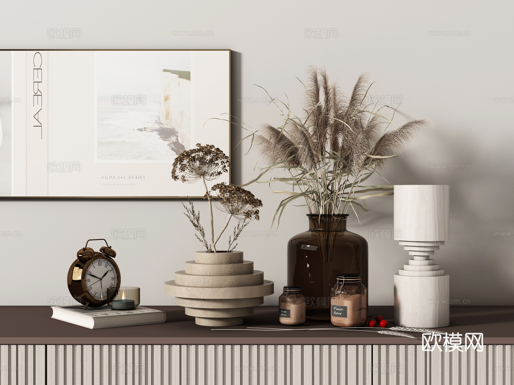 现代花卉花艺 花艺组合 花瓶组合su模型