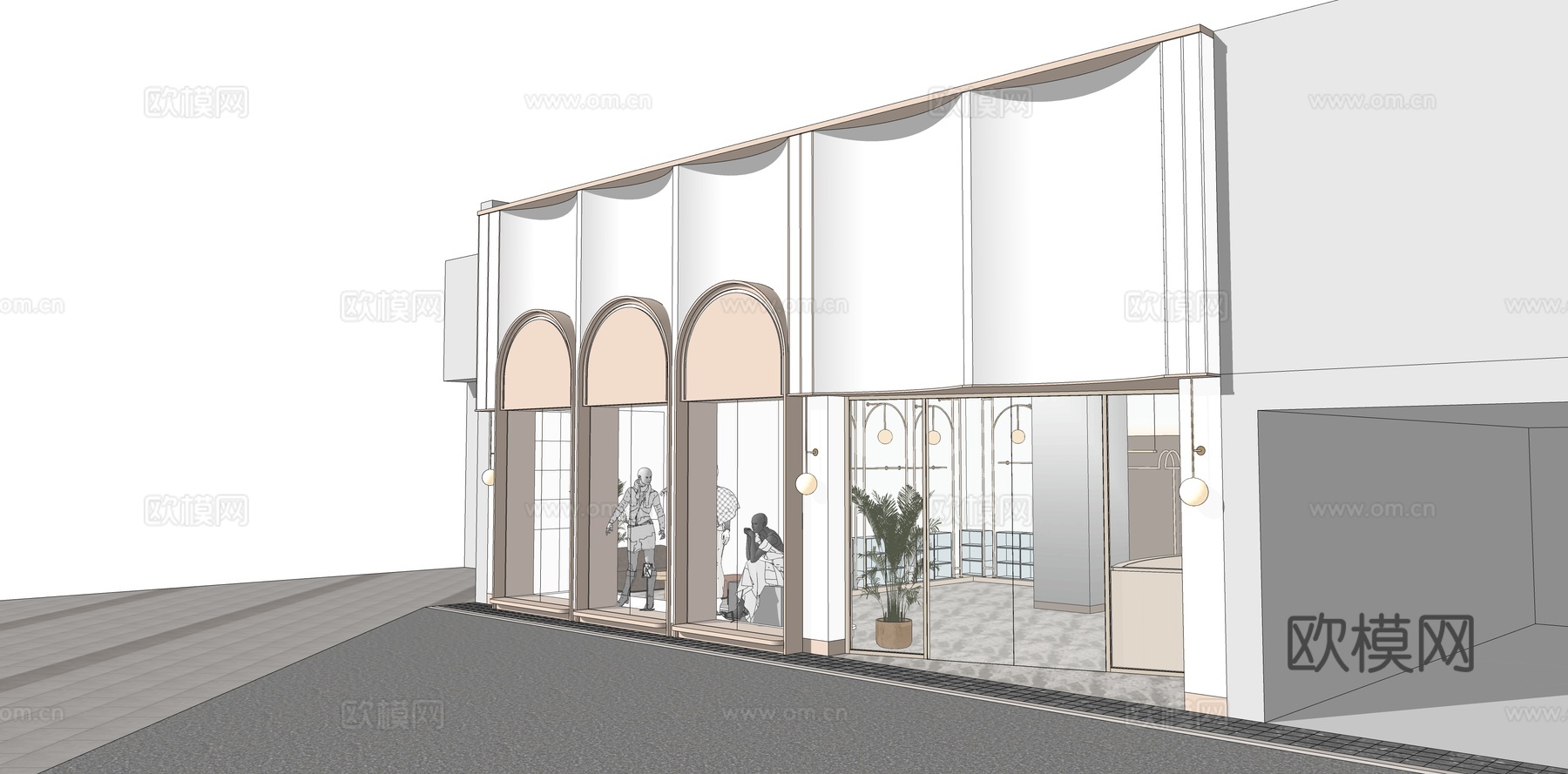 现代年轻时尚潮流su模型