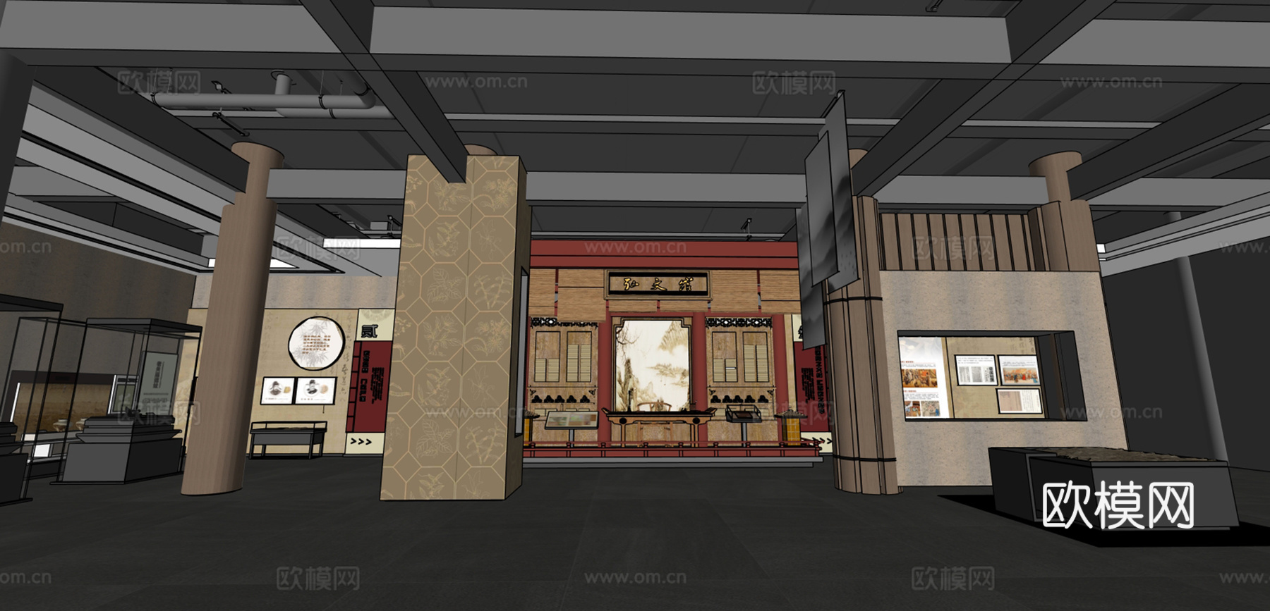 现代博物馆su模型